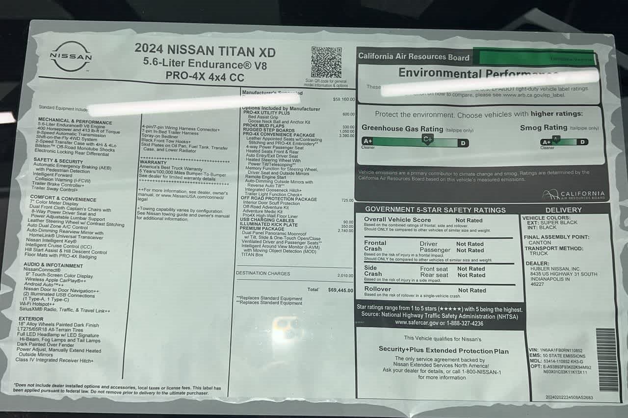 2024 Nissan Titan XD PRO-4X 4x4 Crew Cab